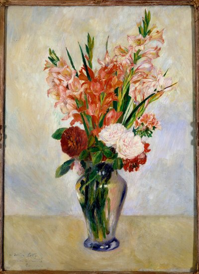 De gladiolen door Pierre Auguste Renoir