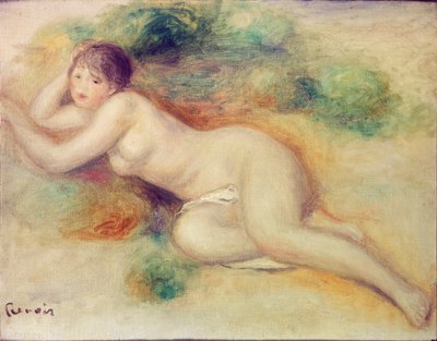 Naaktfiguur van een meisje, 1880-1889 door Pierre Auguste Renoir