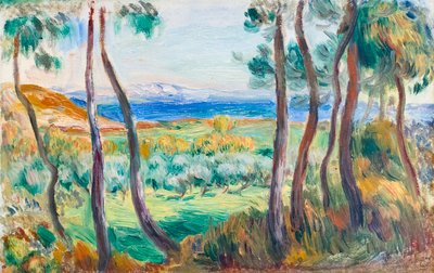 Pijnbomen bij Cagnes, ca. 1910 door Pierre Auguste Renoir