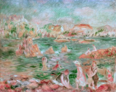 Strand van Guernsey door Pierre Auguste Renoir