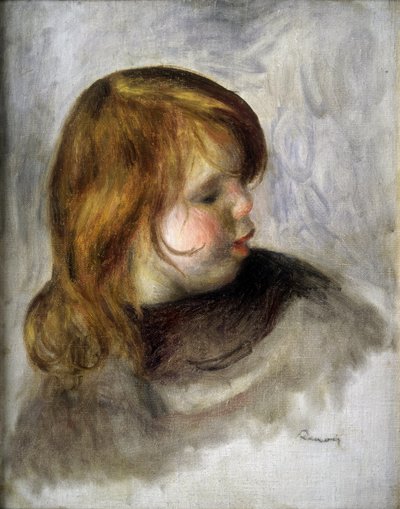 Portret van een kind (Jean Renoir). Schilderij van Pierre-Auguste Renoir (Pierre Auguste Renoir door Pierre Auguste Renoir