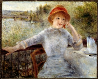 Portret van Alphonsine Fournaise door Pierre Auguste Renoir