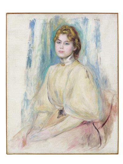 Portret van Mademoiselle Yvonne Lerolle door Pierre Auguste Renoir