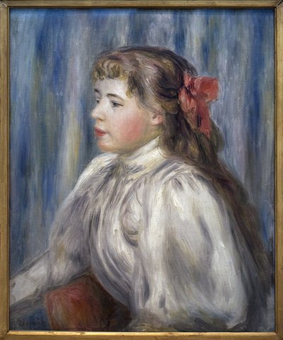 Portret van een jong meisje door Pierre Auguste Renoir