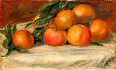Stilleven met appels en sinaasappels door Pierre Auguste Renoir