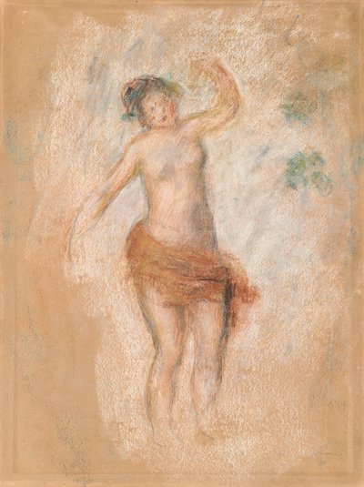 Studie van een faun vrouw dansend voor "Oedipus Rex", ca. 1900 door Pierre Auguste Renoir