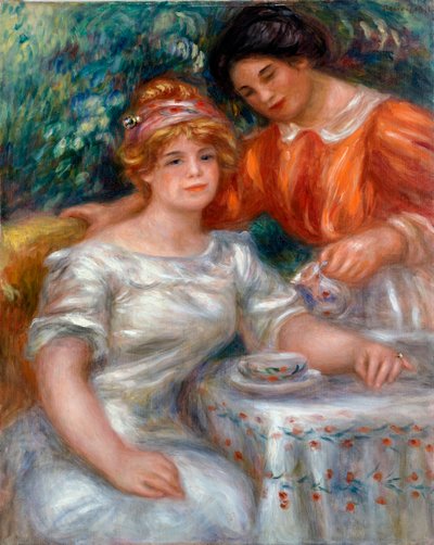 Theetijd door Pierre Auguste Renoir