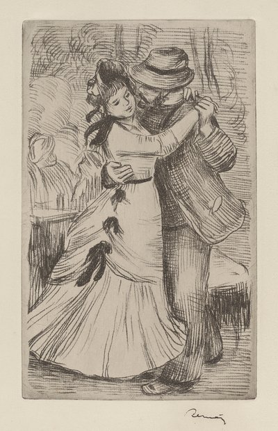 De dorpsdans door Pierre Auguste Renoir