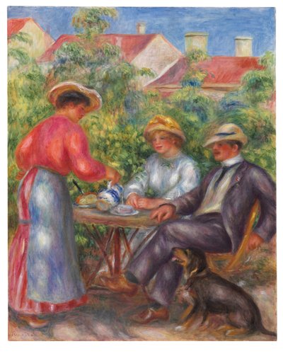 De Theekop, of De Tuin, c.1906-07 door Pierre Auguste Renoir