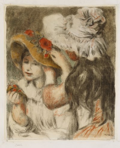De hoedenspeld, ca.1897 door Pierre Auguste Renoir