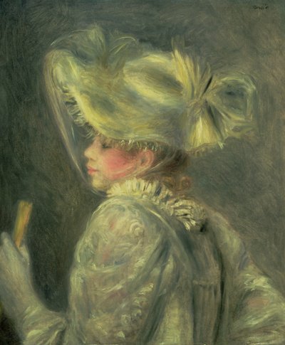 De Witte Hoed door Pierre Auguste Renoir