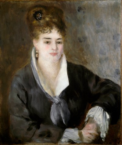 De dame in het zwart door Pierre Auguste Renoir