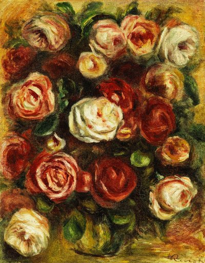 Vaas met Rozen door Pierre Auguste Renoir