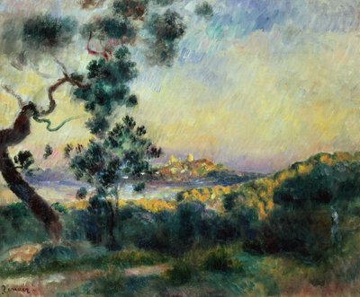 Uitzicht op Antibes door Pierre Auguste Renoir