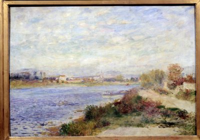 Zicht op de Seine in Argenteuil door Pierre Auguste Renoir