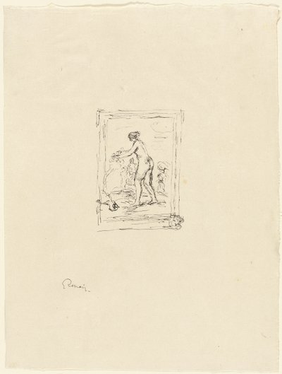 Vrouw met wijnstok, 2e variant door Pierre Auguste Renoir