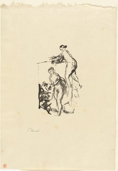 Vrouw met wijnstok, 3e variant door Pierre Auguste Renoir