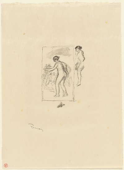 Vrouw met Wijnstok, 4e variant door Pierre Auguste Renoir