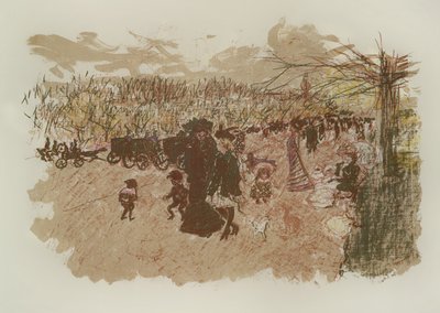 Laan in het Bois de Boulogne door Pierre Bonnard