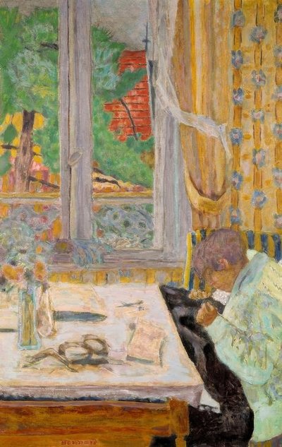De Naaister, of Naaien bij het raam door Pierre Bonnard