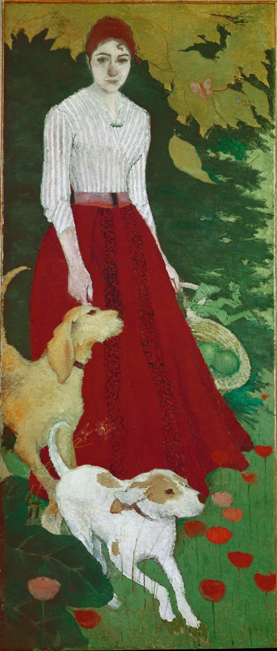 Juffrouw Andree Bonnard en haar honden door Pierre Bonnard