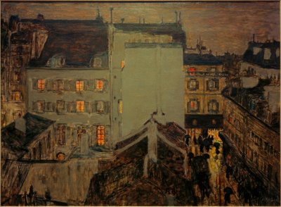 Montmartre in de regen of Rue Tholozé door Pierre Bonnard