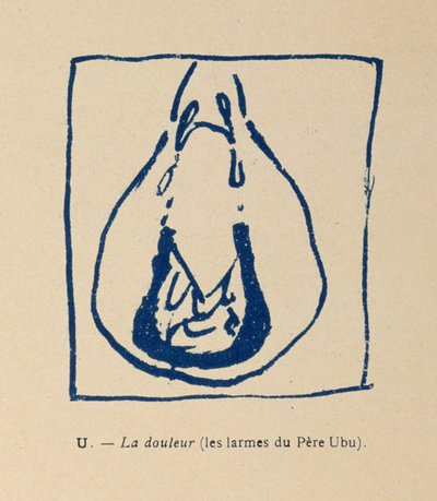 Verdriet - Tranen van Pere Ubu, uit het Alfabet van Pere Ubu door Pierre Bonnard