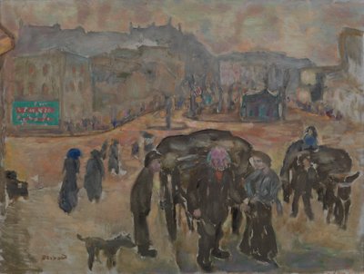 Straatscène door Pierre Bonnard
