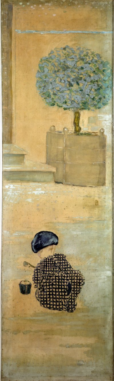 Het kind met een zandkasteel, of Het kind met een emmer, 1894 door Pierre Bonnard