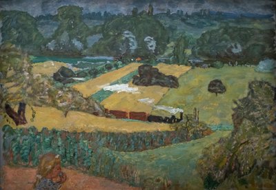 Trein en schuiten, 1909 door Pierre Bonnard