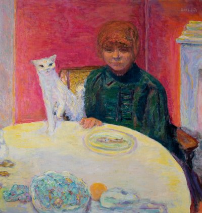Vrouw met een Kat, 1912 door Pierre Bonnard