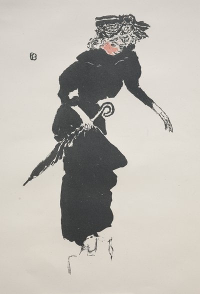 Vrouw met een paraplu door Pierre Bonnard