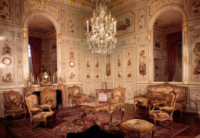 Zicht op de salon van het kasteel van Champs sur Marne, gerealiseerd door architecten Pierre Bullet en zijn zoon Jean Baptiste Bullet de Chamblain tussen 1699 en 1706 door Pierre Bullet