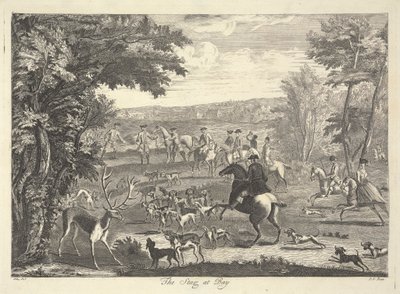 Het Hert in het Nauw door Pierre Charles Canot