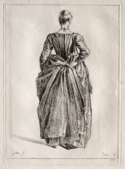 Studie van een Vrouw van Achteren door Pierre Charles Trémolière