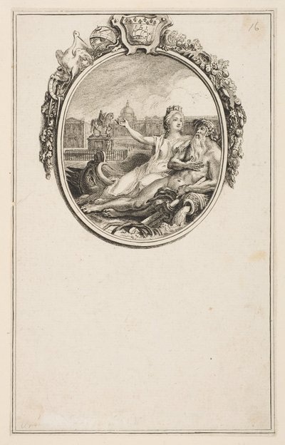 Inhuldiging van het ruiterstandbeeld van Lodewijk XV door Pierre Chenu