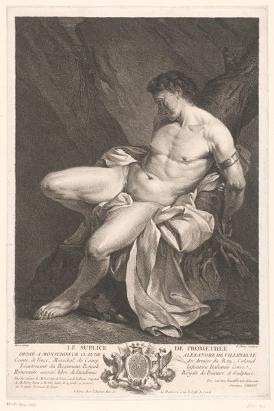 Prometheus geketend door Pierre Chenu