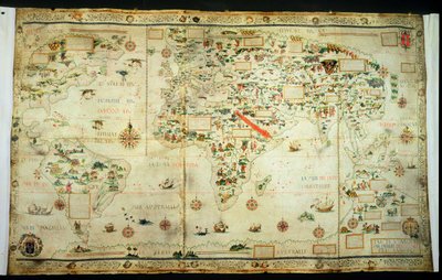 Kaart van de Wereld door Pierre Desceliers