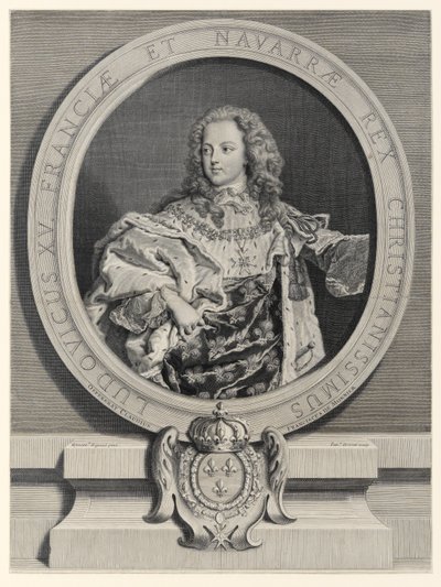 Lodewijk XV, koning van Frankrijk (1710-1774) door Pierre Drevet