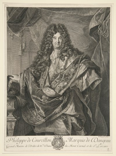 Philippe de Courcillon, Markies van Dangeau door Pierre Drevet