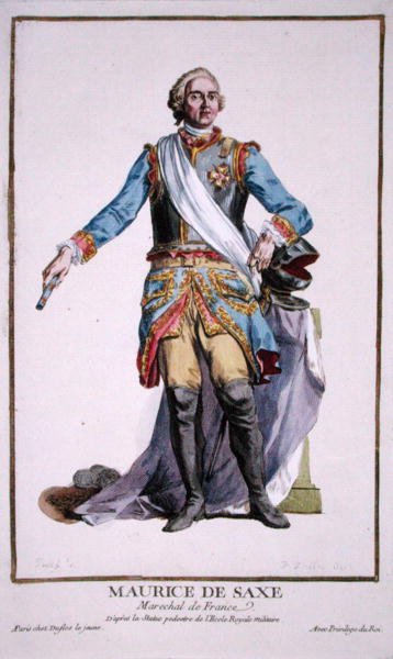 Maurits van Saksen (1696-1750) uit 
