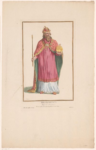 Portret van Keizer Sigismund met scepter en wereldbol door Pierre Duflos