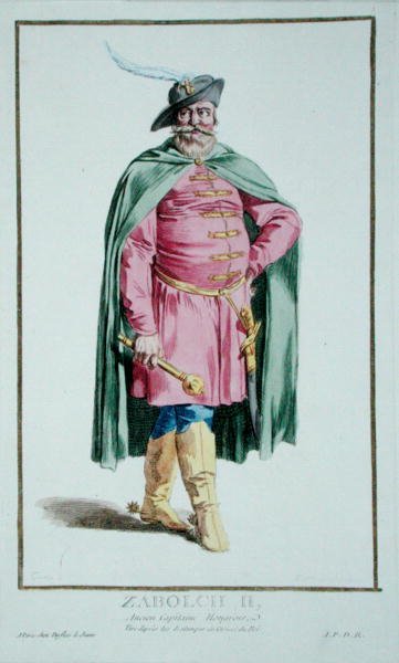 Zabolchii II uit Receuil des Estampes, Representant les Rangs et les Dignites, suivant le Costume de toutes les Nations existantes, gepubliceerd 1780 door Pierre Duflos