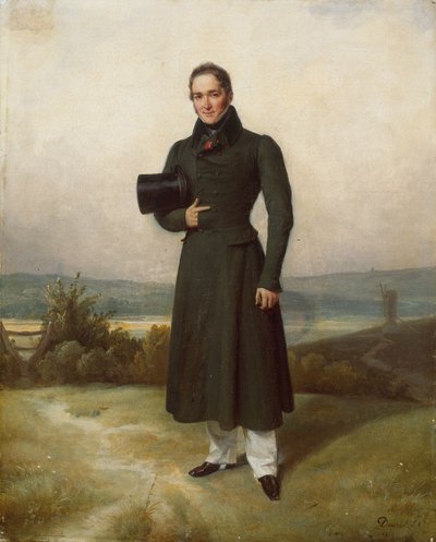 Portret van een heer, ca. 1830-35 (olieverf op doek) door Pierre Duval-Lecamus