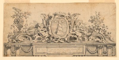 Ontwerp voor een frontispice door Pierre Edme Babel