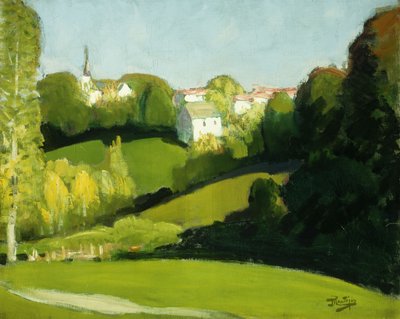 Platteland, Licht en Schaduw; Paysage, Ombre et Lumiere, ca. 1920 door Pierre Eugene Montezin