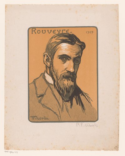 Portret van André Rouveyre door Pierre Eugène Vibert (signed by artist)