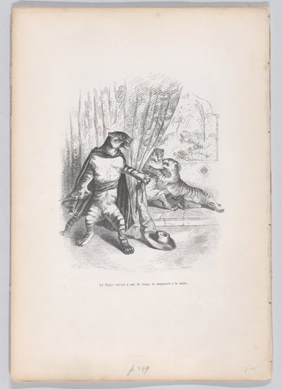 De tijger sloop binnen, de dolk in zijn hand door Pierre Francois Godard