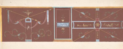 Ontwerp voor Muurdecoratie door Pierre Francois Leonard Fontaine