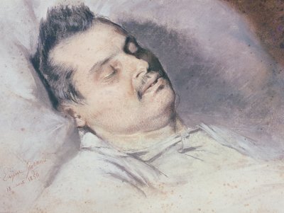 Honoré de Balzac (1799-1850) op zijn Sterfbed, 15 augustus 1850 door Pierre François Eugène Giraud